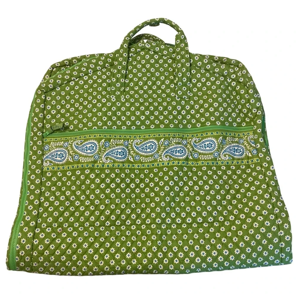 VERA BRADLEY GARMENT BAG Pale Lime GREEN ELEPHANTS 2006 CITRUS RETIRED PATTERN